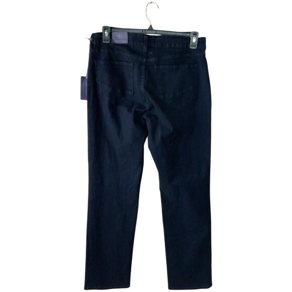 NYDJ Marilyn Jeans Womens 14 Straight Leg Stretch Dark Wash Streetwear Denim NWT - Picture 2 of 12